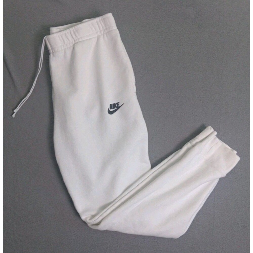 Nike Sportswear Club Fleece Jogger BV2671-100 Men’s Size Large White Logo Swoosh